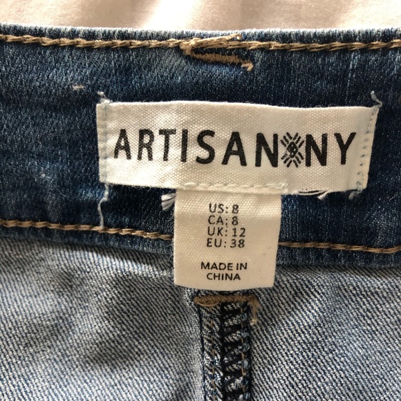 SOLD Artisan NY denim skirt - Picture 3 of 3